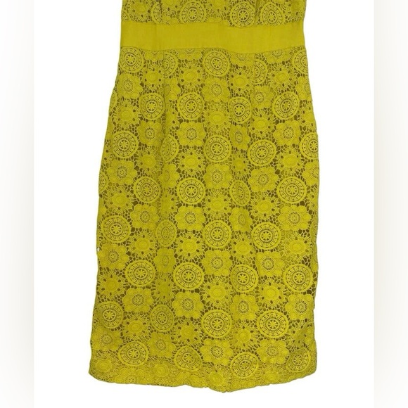 Boden Sleeveless Yellow Crochet A-Line Sheath Dress Size 8 - Picture 5 of 12
